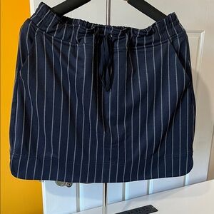 Navy Striped Women's Skort